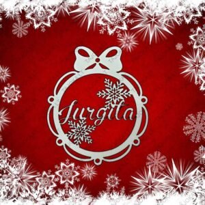 vardiniai eglutės žaisliukai