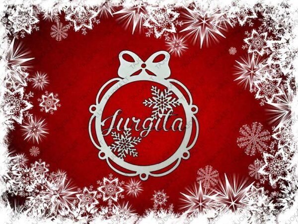 vardiniai eglutės žaisliukai