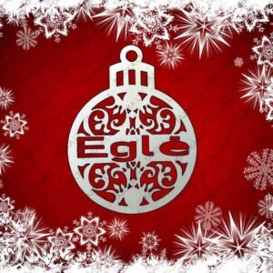 vardiniai eglutės žaisliukai