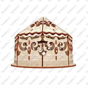 Medinė papuošalų dėžutė "Jurta" - Image 4