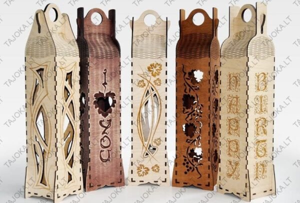 Medinė dėžutė vynui Medinė dėžutė vynui