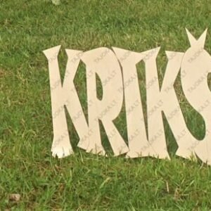 Medinis žodis "KRIKŠTYNOS" 60x15cm. – dovana krikštynoms, vaizdas 2