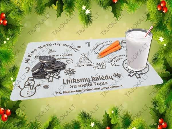 Padėklas Kalėdų senelio vaišėms