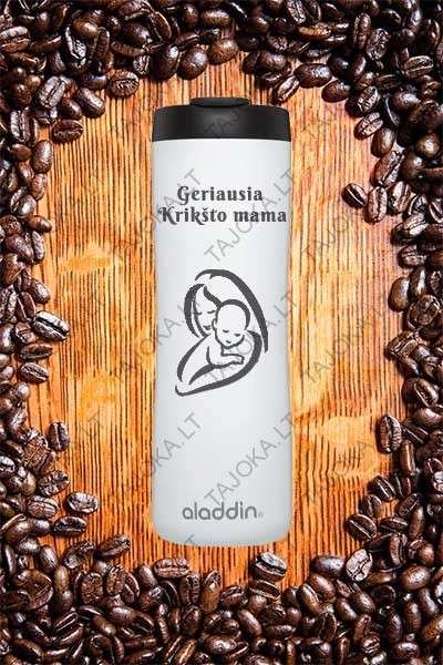 Vardinis termopuodelis su tekstu