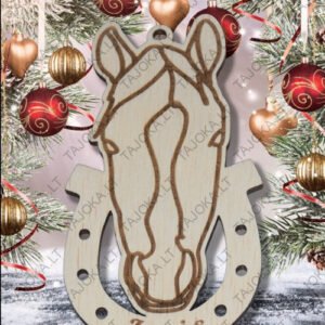 Medinis žaisliukas eglutei ugninio arklio metai