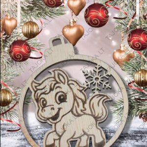 Žaisliukas eglutei arkliukas 2026