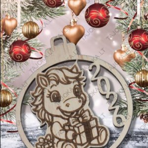 Žaisliukas eglutei arkliukas 2026